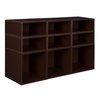 Regency Niche Cubo Storage Organizer Open Bookshelf Set- 3 Full Cubes/6 Half Cubes- Truffle PC3F6HTF
